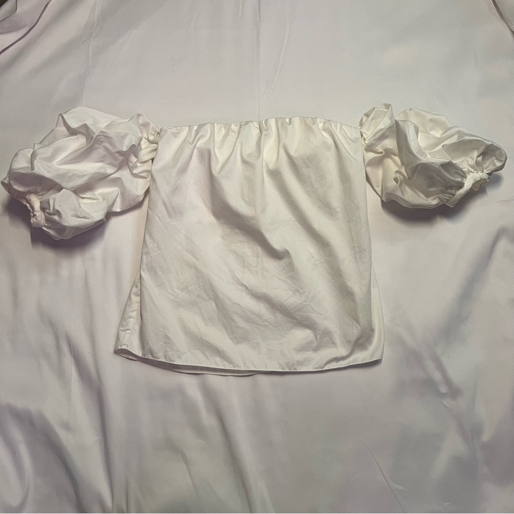 Johanna Ortiz Tulum Off Shoulder Blouse Top White XS - Picture 4 of 11